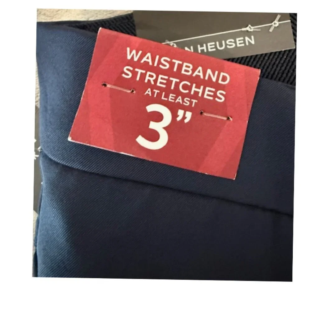 Van Heusen Men’s Flex Straight-Fit Pants 38x32 NWT Navy